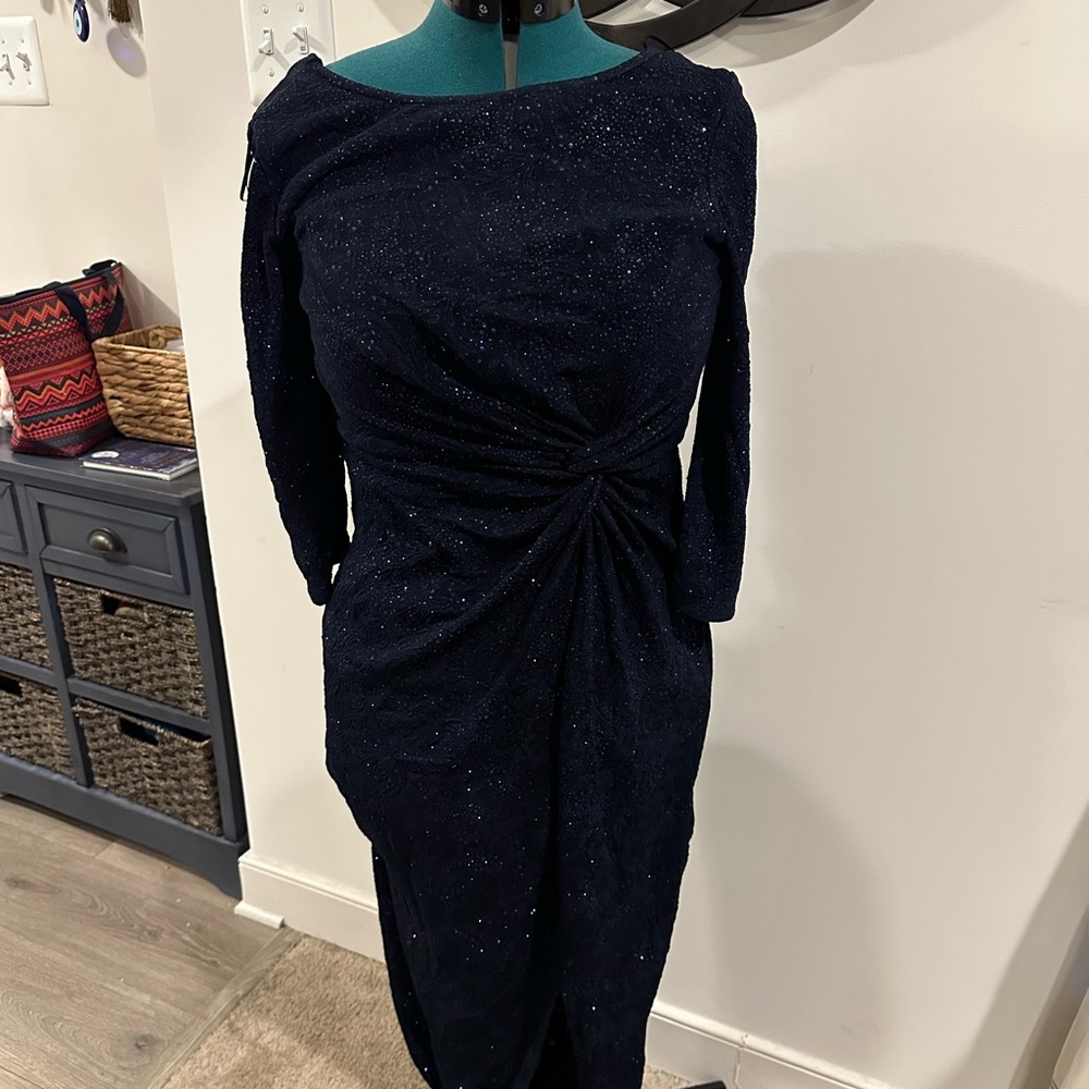 Alex Evenings navy blue/sparkly ball gown, size 14.